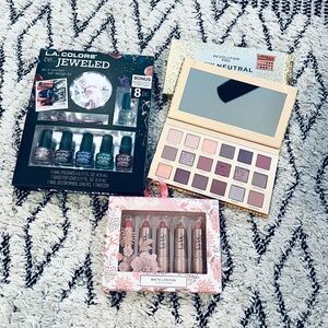 Beauty Set Bundle of 3 NEW makeup
Nicole Miller, LA Colors, Revolution Pro